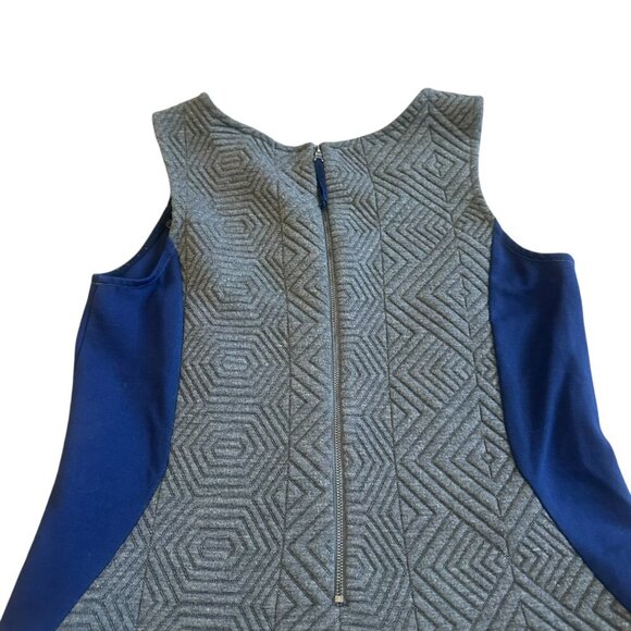 Maeve Anthropologie Ludlow Grey Quilted Dress Navy A-Line Size Small Women's - Picture 7 of 11